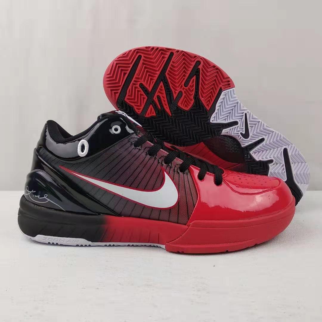 New Nike Kobe 4 Shine Red Black White Shoes